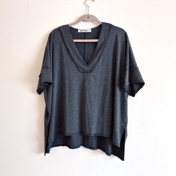 Three Bird Nest On the Go V Neck Essential Tee | Loose Fit - Picture 1 of 7